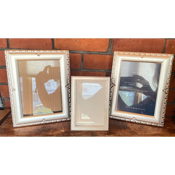 Lot of 3 Silverplated Picture Frames – 2 (5x7) & 1 (6x4) – Classic Design - Picture 5 of 8